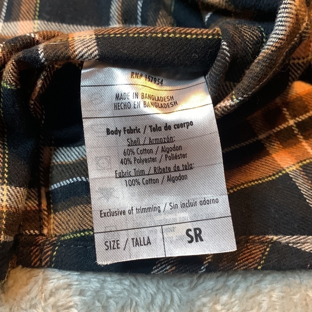 NWT Real Work Plaid Flannel Shirt - Picture 4 of 5